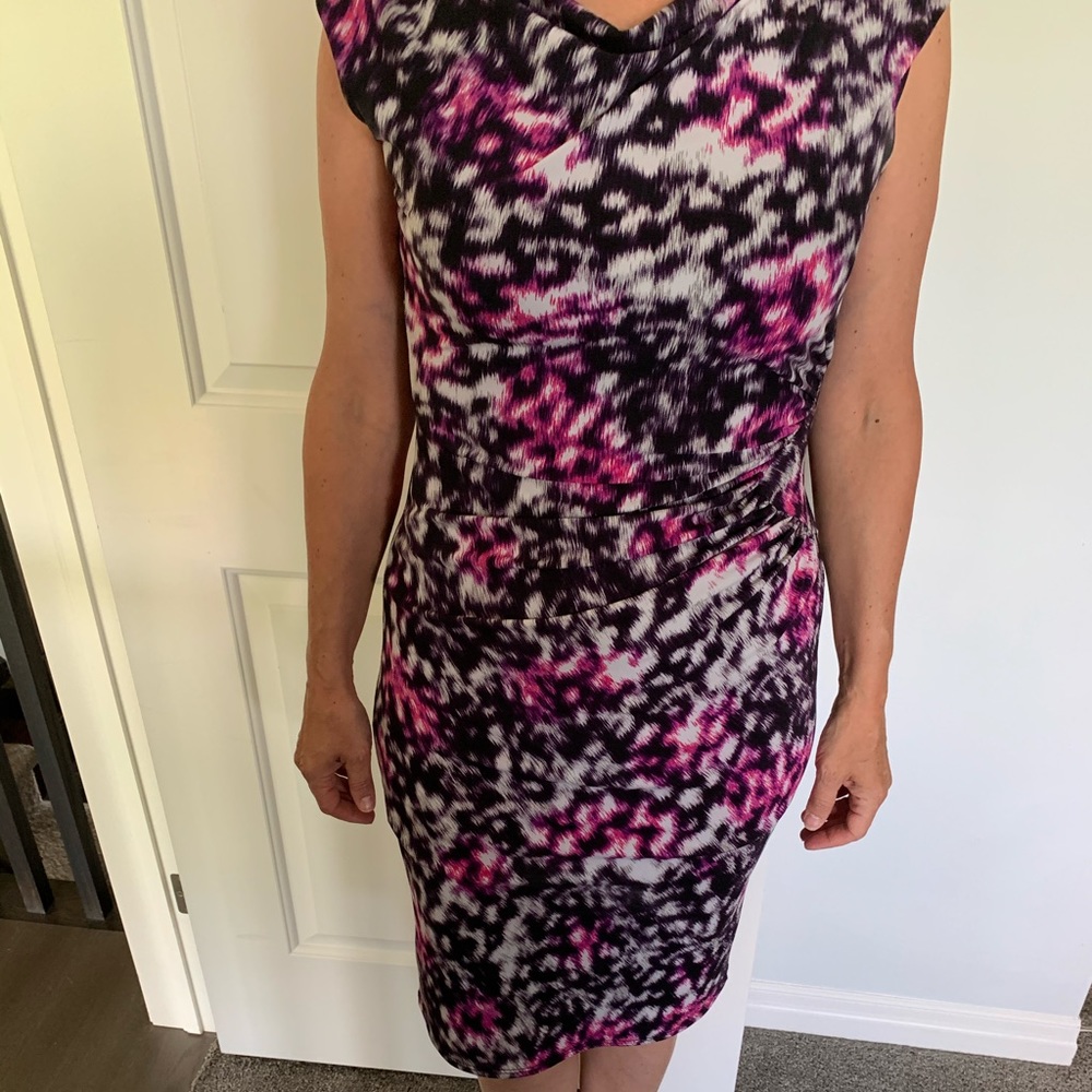 Planet dress with purple design